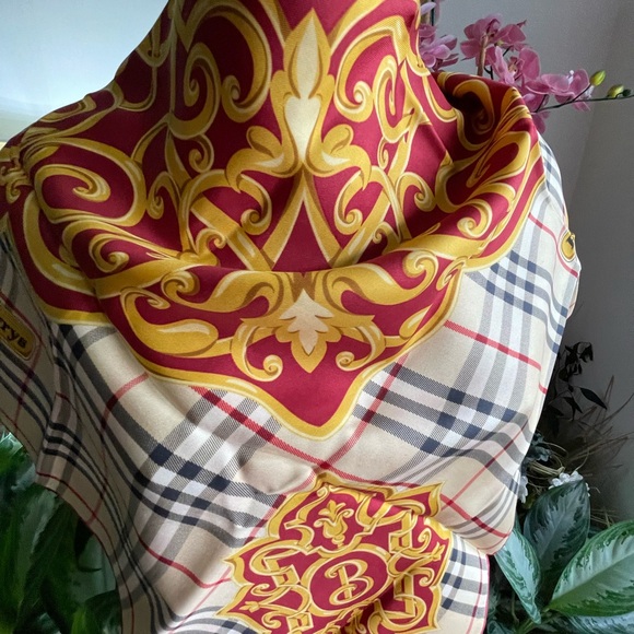 Auth Burberry Silk Scarf - Picture 1 of 15